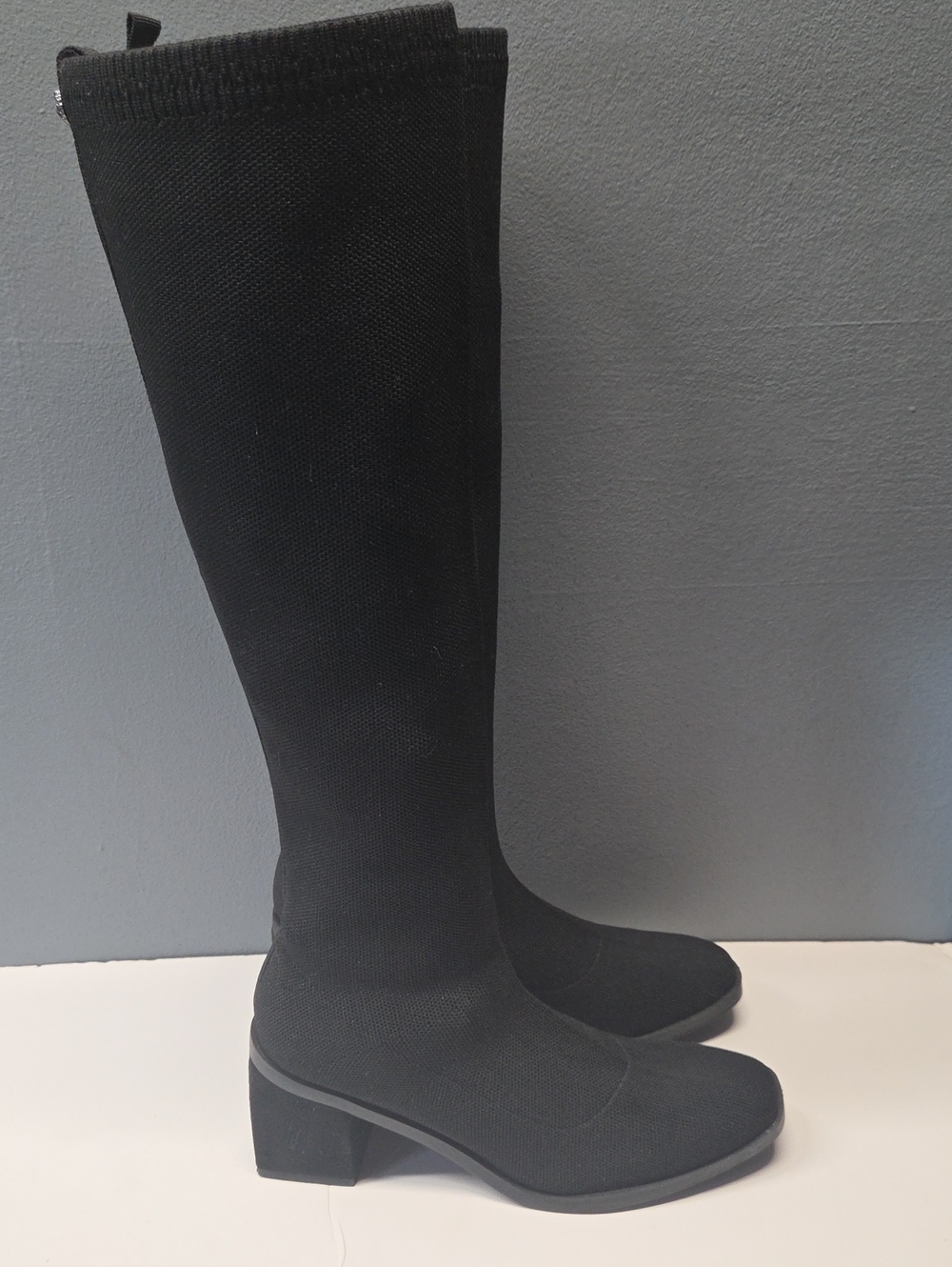 Anne Klein Black Sock Boots Size 7 - Picture 3 of 9
